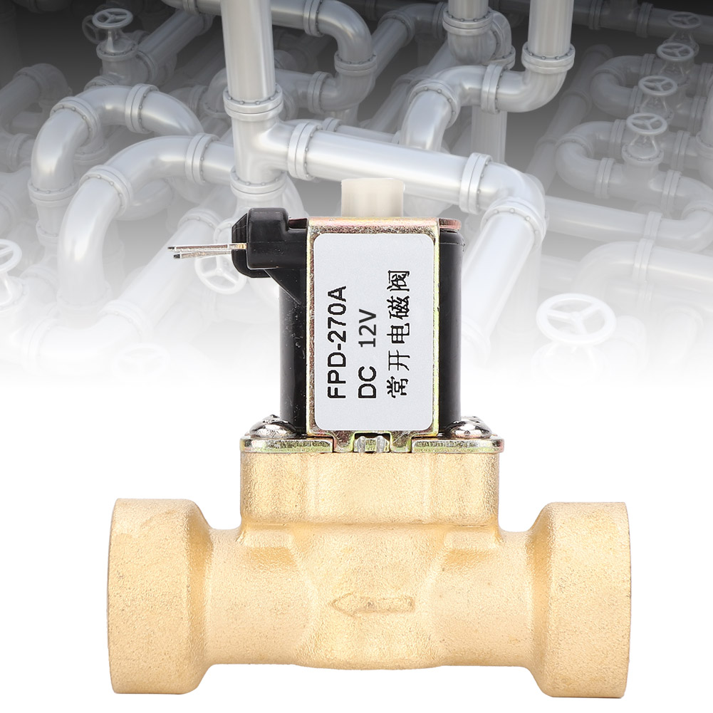 G1/2" Innengewinde, Normalerweise Offen, Elektromagnetisches Magnetventil Aus Messing (dc12v)