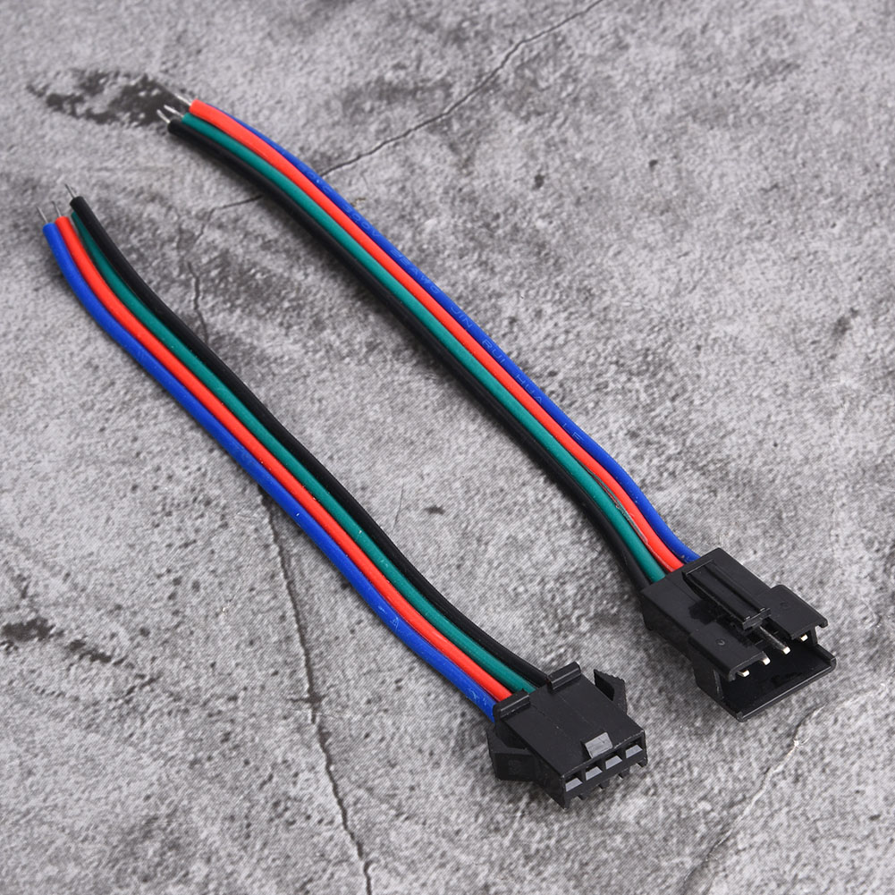 50 Paar Anschlusskabel (stecker Und Buchse), 4-polig, Verzinnter Kupferkern, Für Led-streifen, Länge 10 Cm