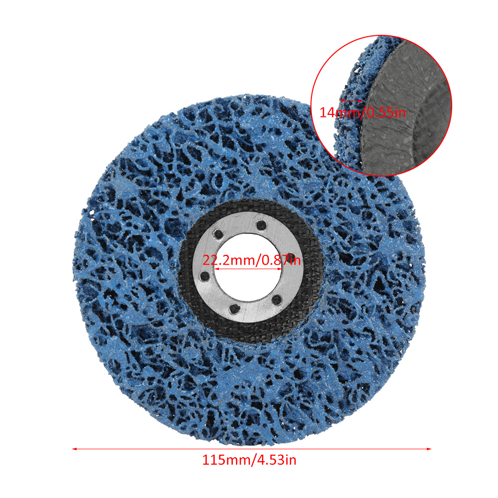 2 Stück 115 Mm Blaue Polypropylenplatten Zur Farb- Und Rostentfernung Für Winkelschleifer