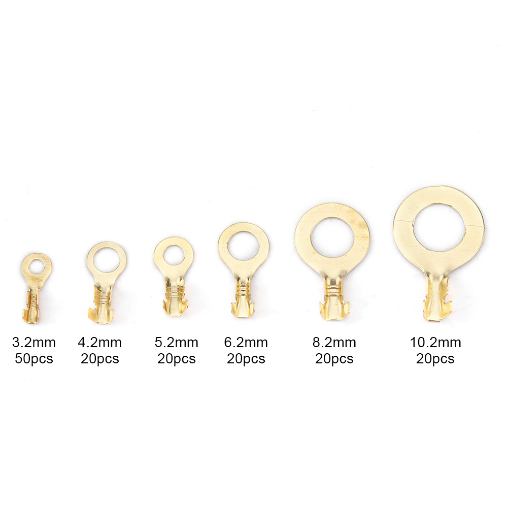 3,2/4,2/5,2/6,2/8,2/10,2 Mm O-förmiger Runder Kaltcrimp-kabelverbinder Aus Blankem Messing