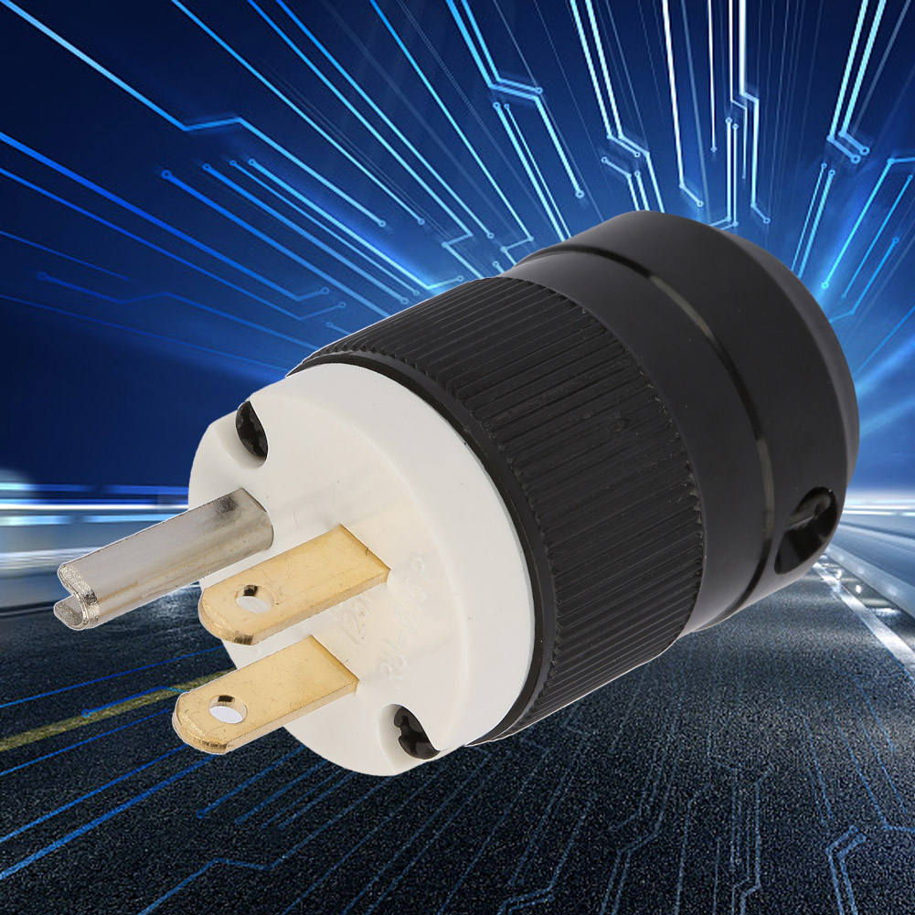 125-v-us-netzstecker, Wasserdicht, Industriequalität, 3-poliger Netzstecker (15 A 125 V)