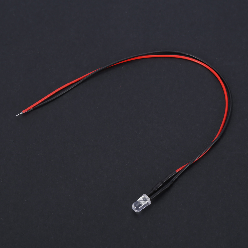 10 Stück 12v 5mm Led-lichtkabel Mehrfarbiges Led-lichtkabel 20cm 0,06w (weiß)
