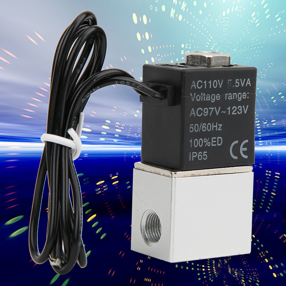 Schnellwirkendes Magnetventil Für Wasser, Luft Und Öl, 2-wege-ventil Aus Aluminiumlegierung, Dc110vg, 1/8 Zoll