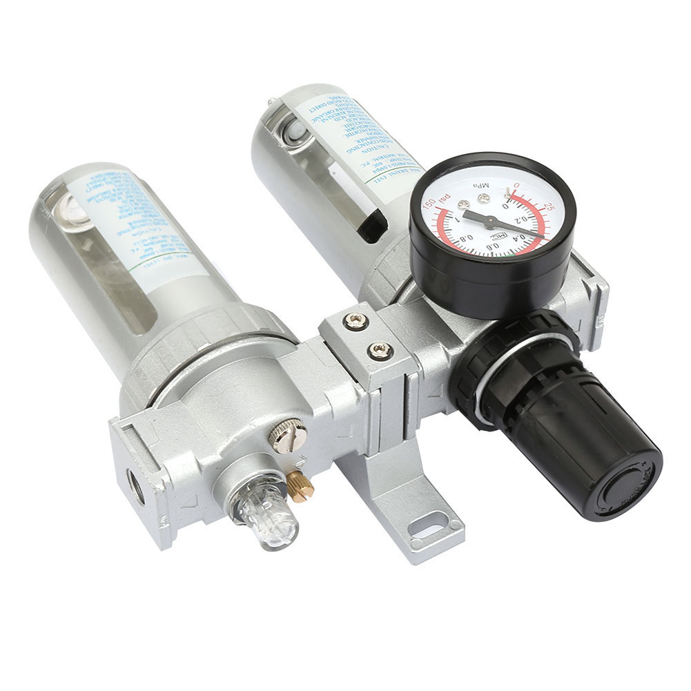 Luftdruckregler, Filter, Schmieröl- Und Wasserregler Mit Manometer (1/2")