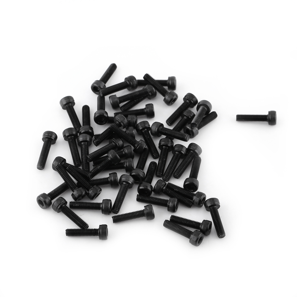 M3 Schwarze Innensechskantschrauben (m3 12 Mm, Vollgewinde, 50 Stück)