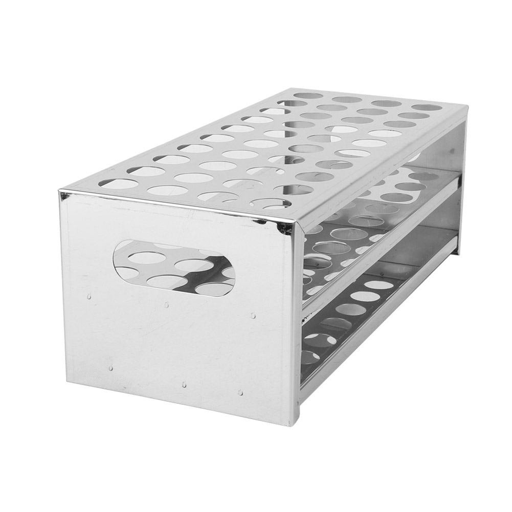 Hochwertiger Reagenzglasständer Aus Edelstahl Für Labore, 40 Löcher (20,5 Mm)