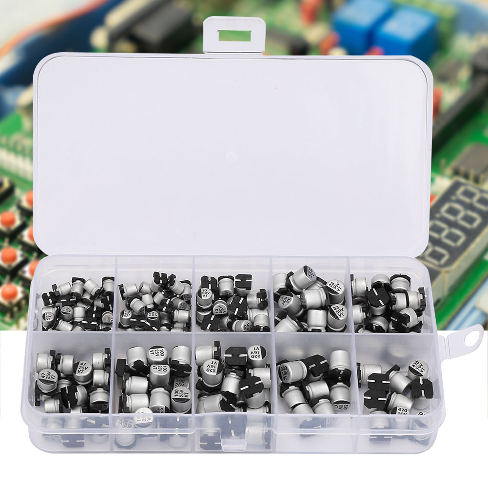 200 Stück 10-50v Smd-elektrolytkondensatoren-set 1uf 470uf E-kondensatoren-sortiment