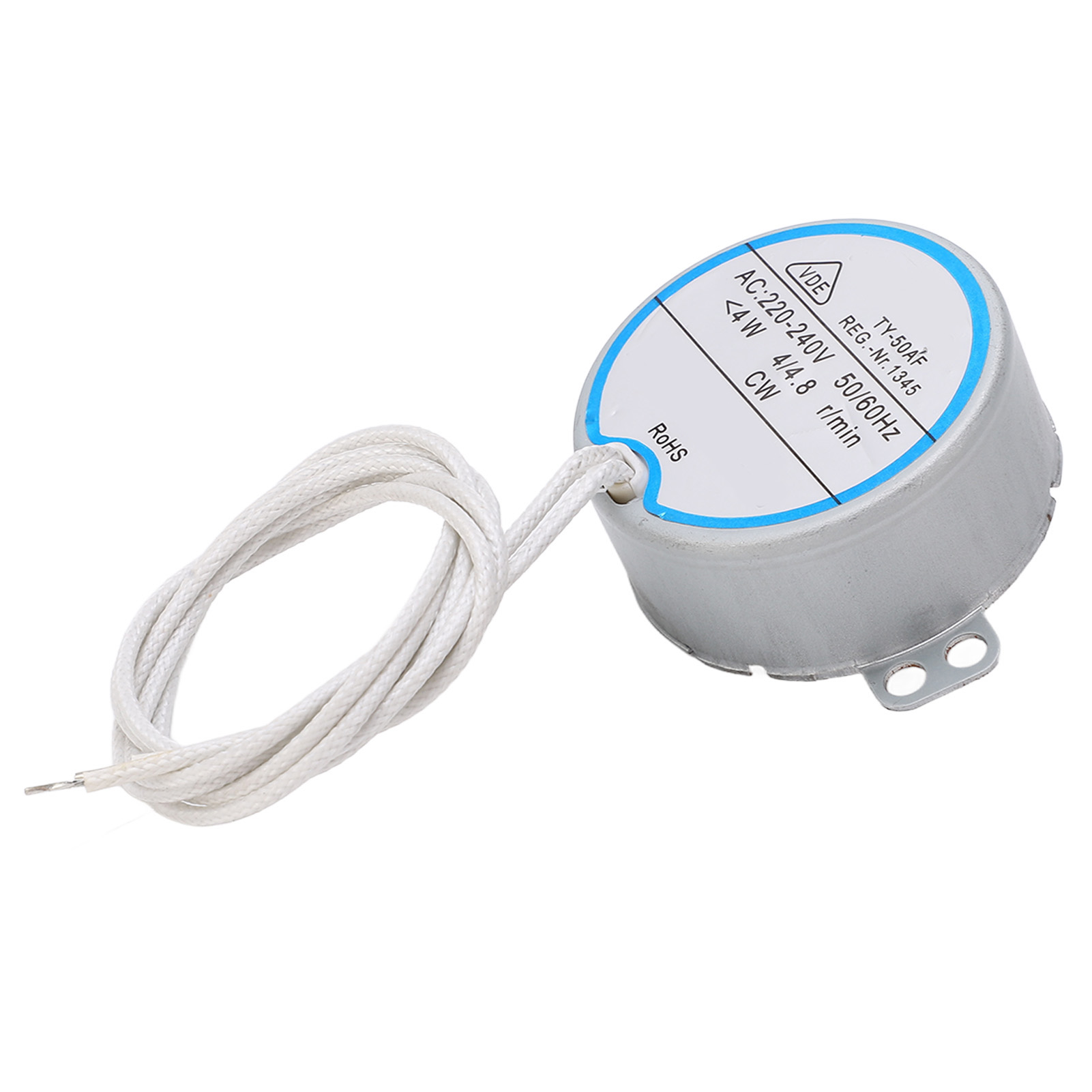 Synchronmotor, Metall, Elektrisch, Flexibel, Im Uhrzeigersinn, Unidirektional, Wechselstrom 220–240 V, 2,5 Ω, Ty 50 A