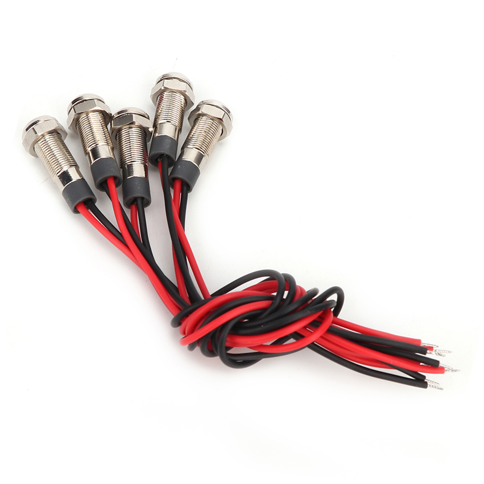5 Stück Led-warnleuchte Ip66 6 Mm Wasserdicht, Metall, Mit Kabel, 1 Schließer (ac220v)
