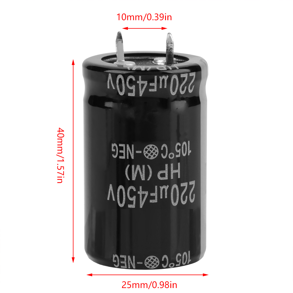 10 Stück 450 V 220 Μf Radial-elektrolytkondensatoren, Elektronikbauteil-set, 25 X 40 Mm
