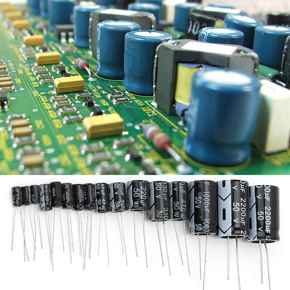 Set Mit 150 Elektrolytkondensatoren, 50 V, 1 Μf – 2200 Μf, Sortiment An Elektrolytkondensatoren
