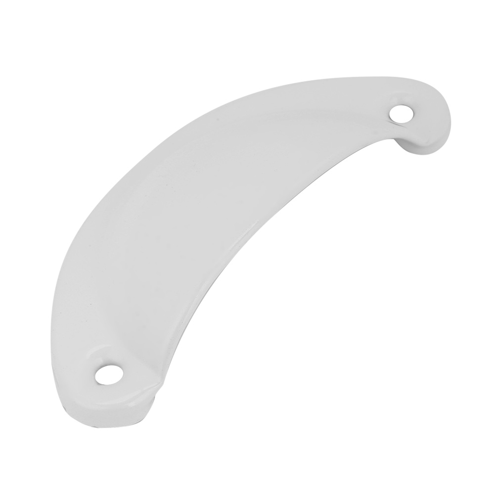 Metall-schubladenknopf, Antiker Muschelgriff, Handmontiert (weiß)