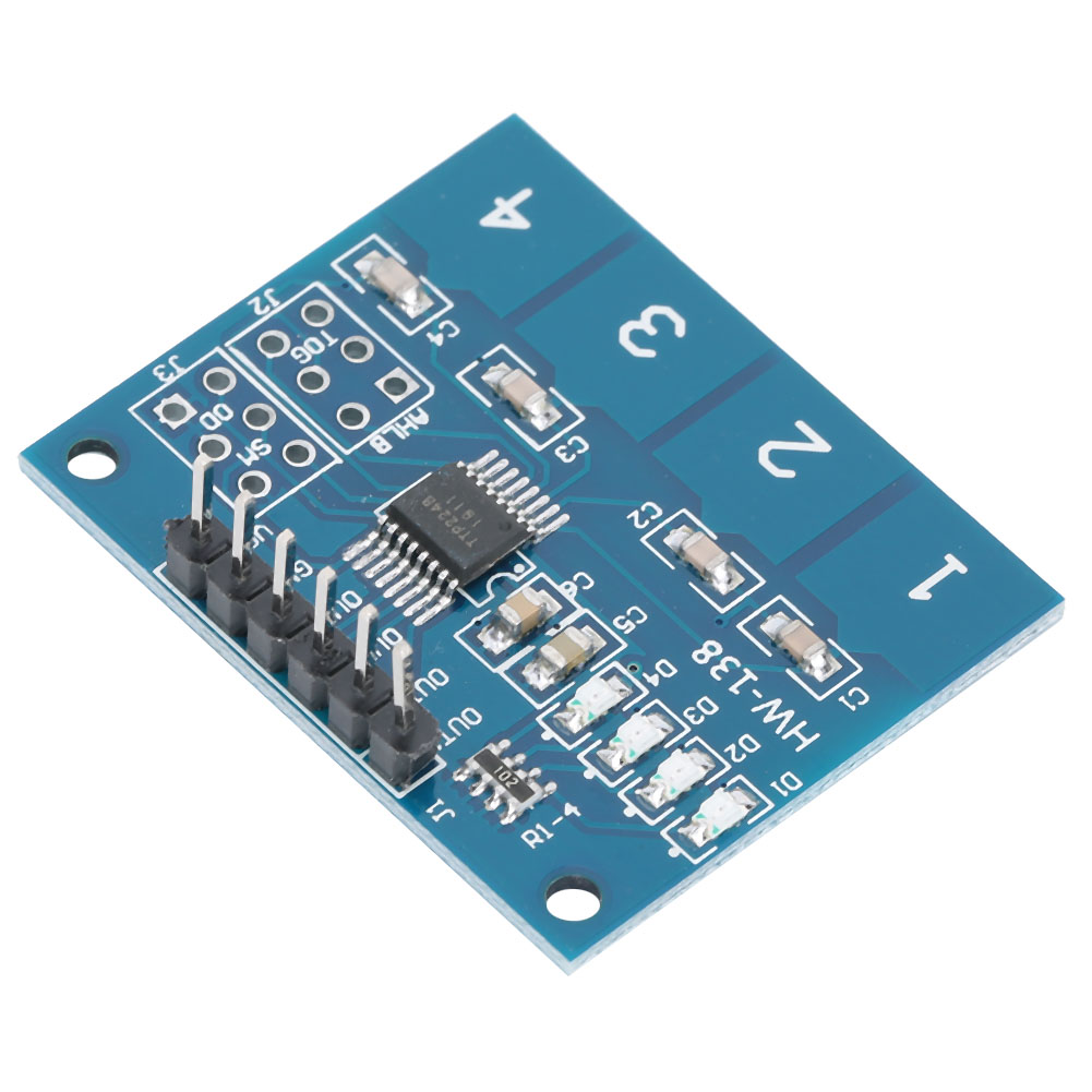 5 Stück Ttp224 Kapazitives Berührungsschaltermodul, 4-kanal-digitalsensor Für Elektrische Geräte