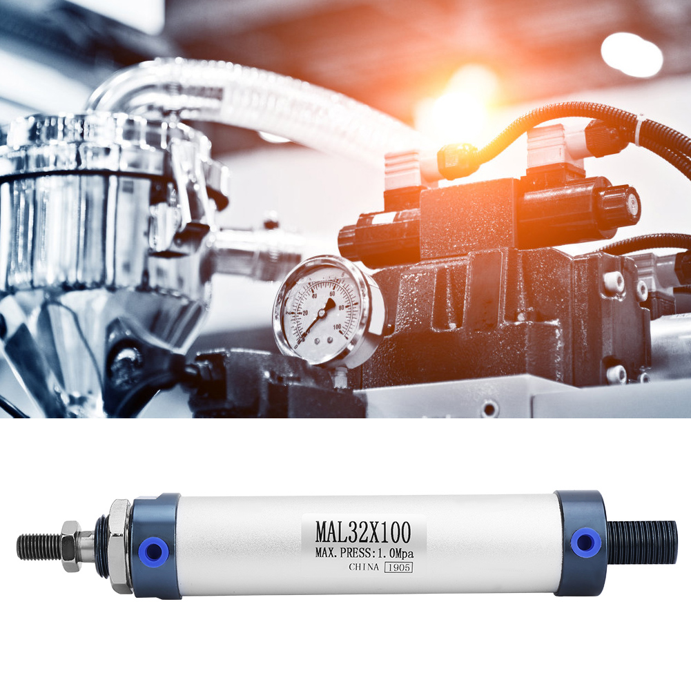 Mal 32 Mm Mini-luftzylinder Aus Aluminiumlegierung, Einkolbenig, Doppeltwirkend (hublänge 100 Mm)