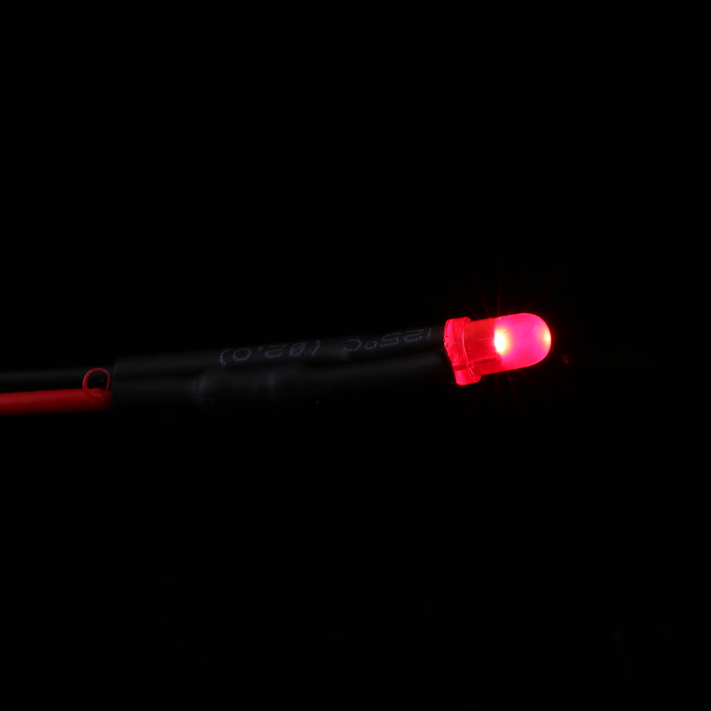 50 Vorverdrahtete, Verteilte Leds, Mehrfarbiges Licht, 3 Mm, Rot (nr. 1)