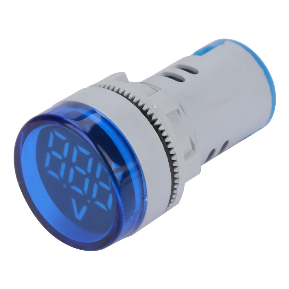 Led-voltmeter-kontrollleuchte, Digitalanzeige, Gleichspannungsmesser, Rundlampentester (blau)