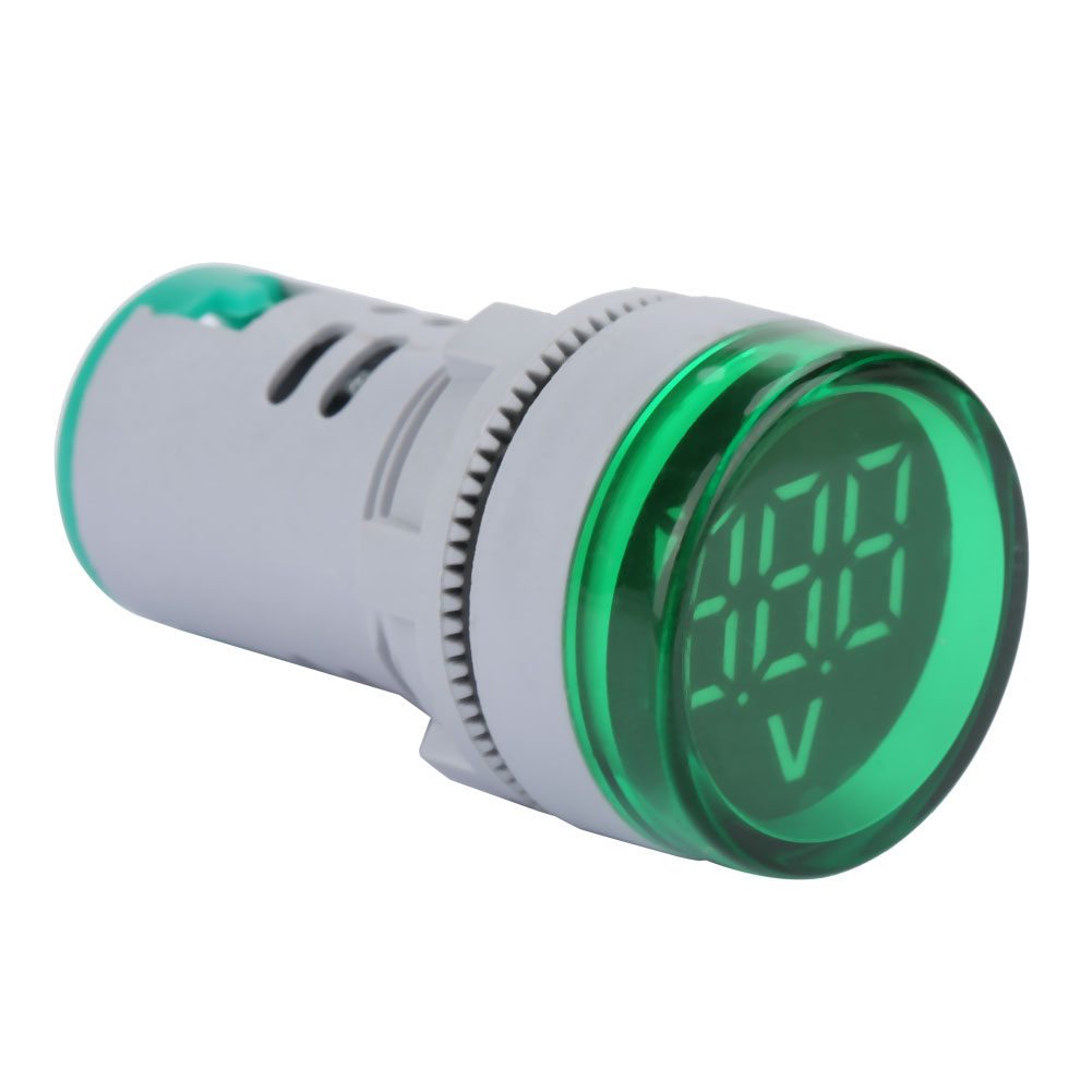 Led-voltmeter-kontrollleuchte, Digitalanzeige, Gleichspannungsmesser, Rundlampentester (grün)