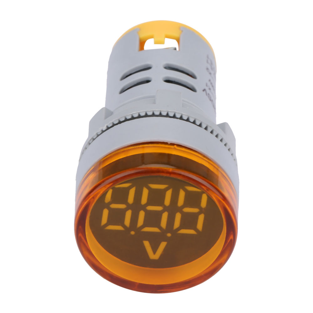 Led-voltmeter-kontrollleuchte, Digitalanzeige, Gleichspannungsmesser, Rundlampentester (gelb)
