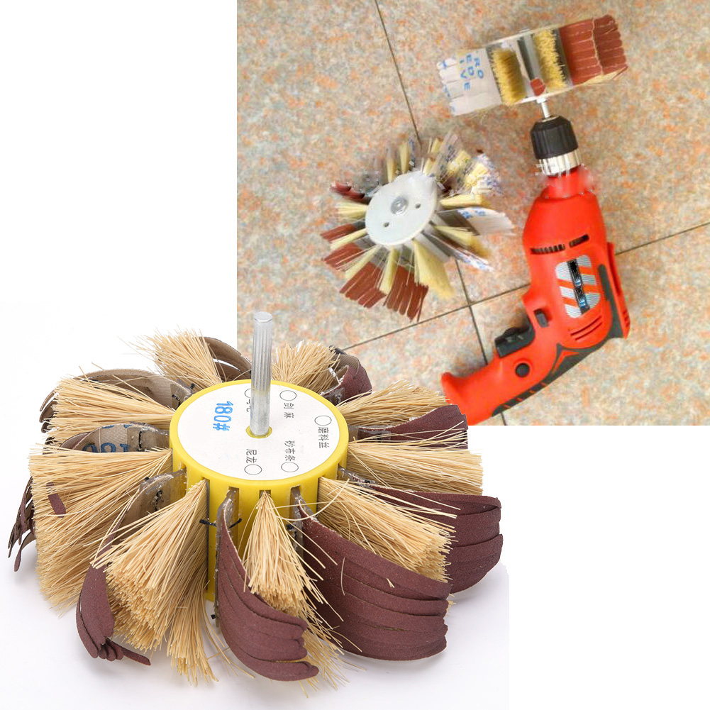 Sisal-polierscheibe, Manuell, Geeignet Für Elektrische Bohrmaschinen, Sisal-schleiftuch-polierscheibe, 6-mm-schaftaufsatz, Körnung 180