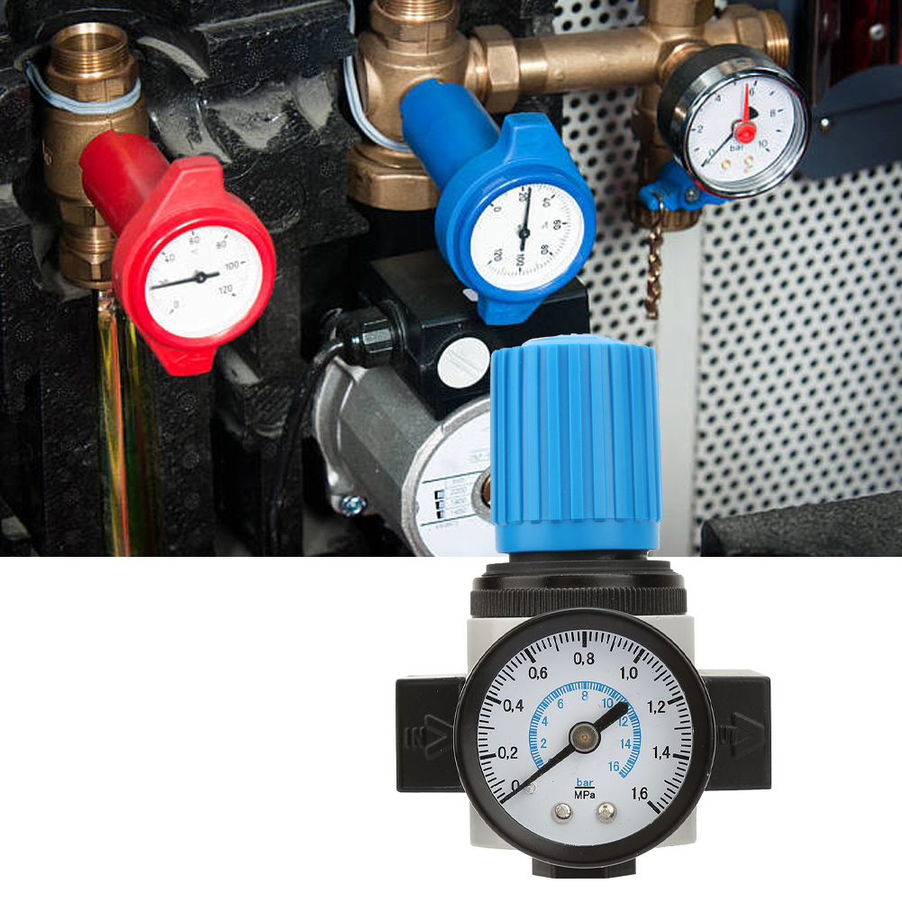 Lr-1/4-mini 16 Bar 16 Kg Druckluftkompressor-manometer Überdruckregelventil G1/4