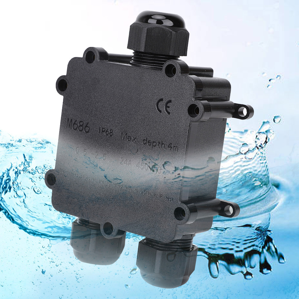 Ip68 Wasserdichte Kunststoff-anschlussdose M686 Für Außenkabel, 3-teilige Anschlussdose, Y-förmig