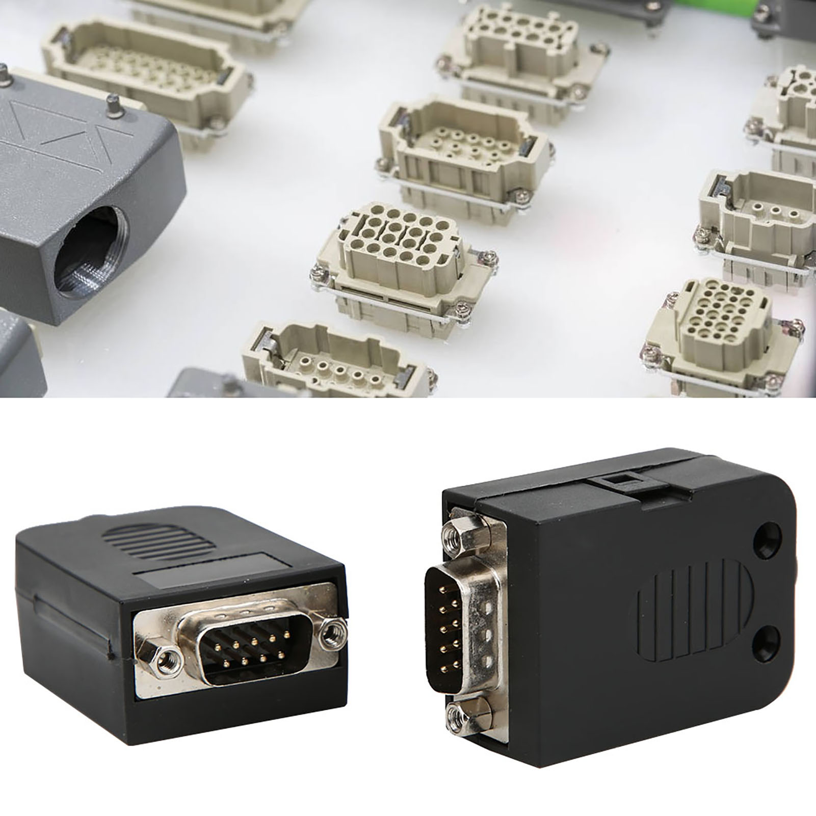 2 Stück Db9 9-poliger Schraubklemmenadapter (serieller Stecker Auf Stecker) Mit Gehäuse