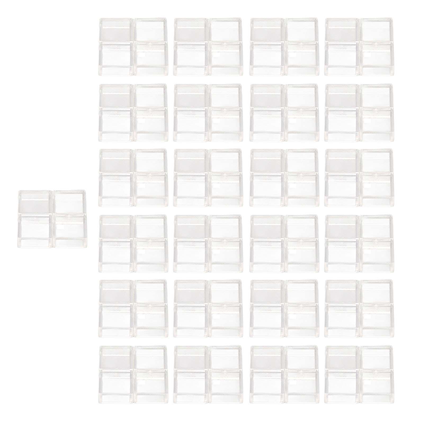 100-teiliges Set Taktiler Schalterabdeckungen, Quadratische, Transparente Abs-tastenkappen.