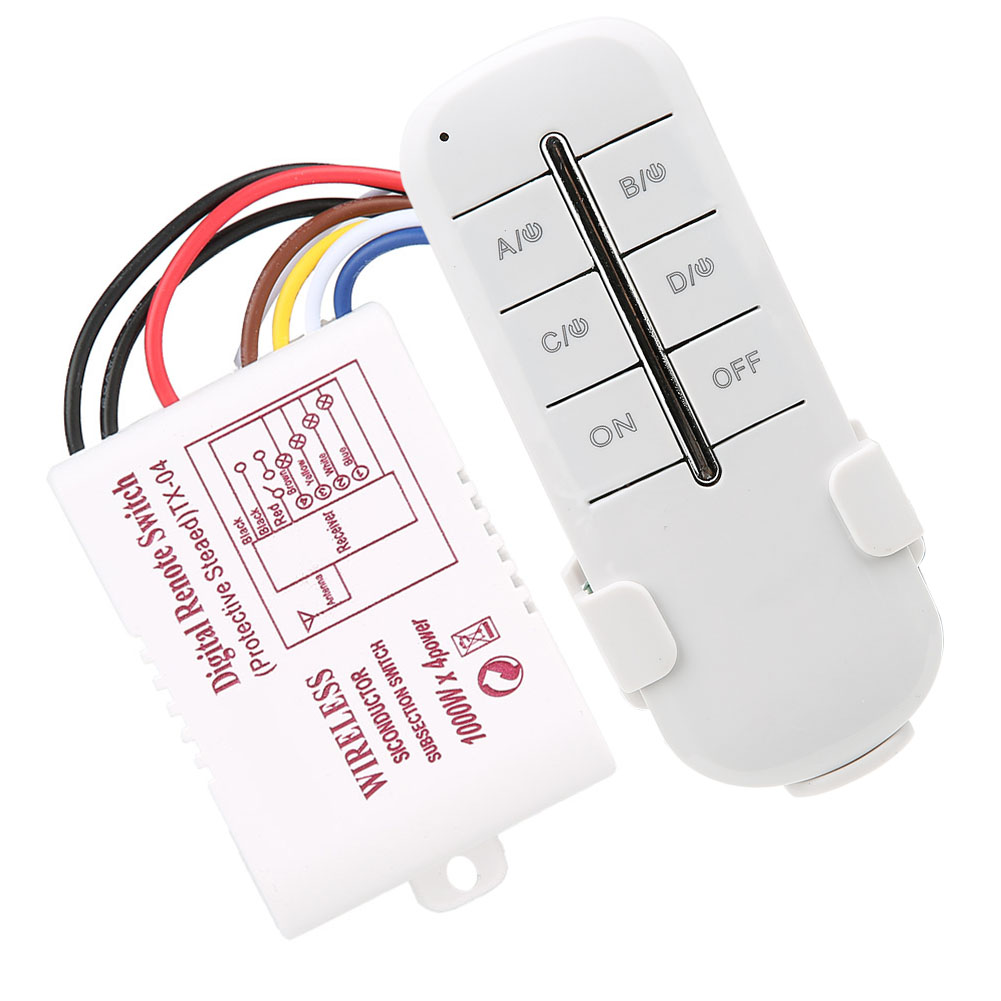 Ein/aus Ac180-240v Drahtloser Empfänger Lampenlicht Rf Fernbedienungsschalter (4-positionen 41000w)