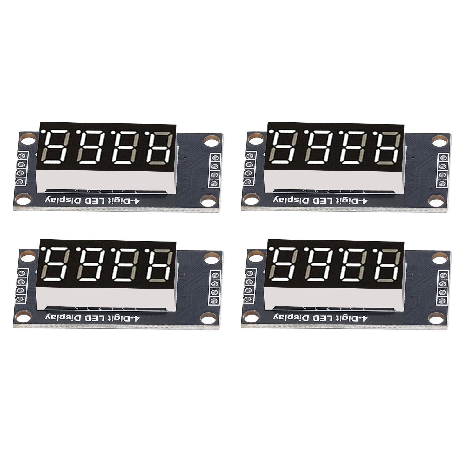 4 Sets Digitalröhren-anzeigemodul Led 4-stellig 7-segment 0,36 Zoll Tm1637 Treiberschaltung Weiß Mra110a