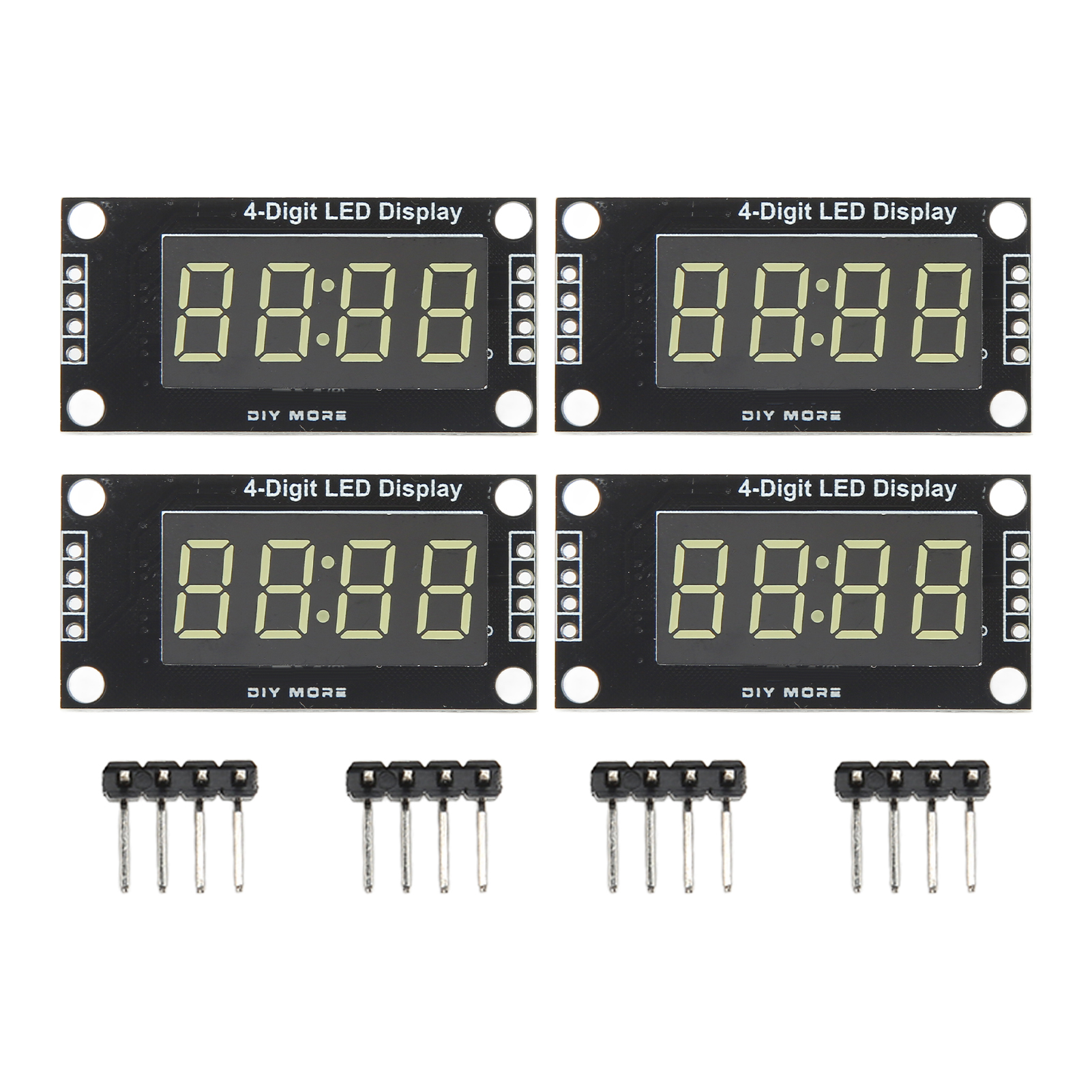 Sets Digitalröhren-anzeigemodul Led 4-stellig 7-segment 0,36 Zoll Tm1637 Treiberschaltung Weiß Mra110f