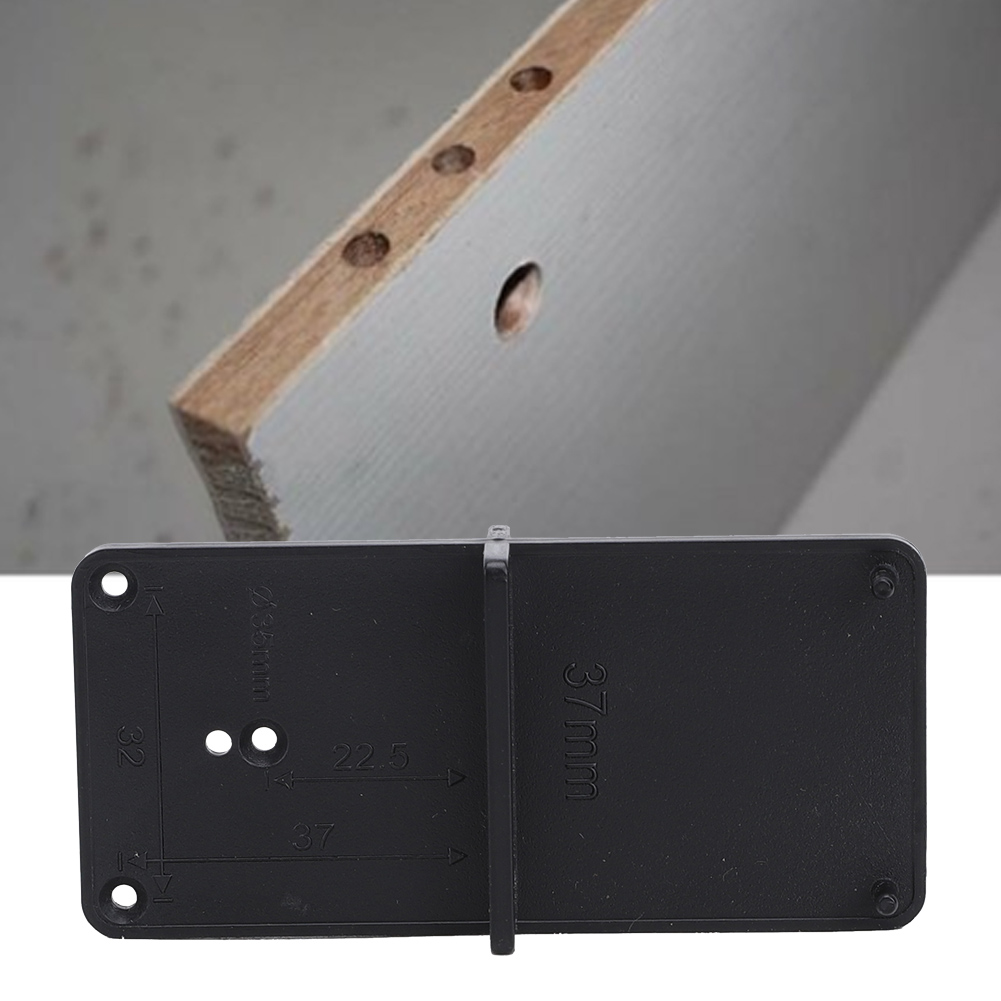 2-teilige Scharnierloch-schablone, Holzbearbeitungswerkzeug, Schwarz, 85 X 40 Mm
