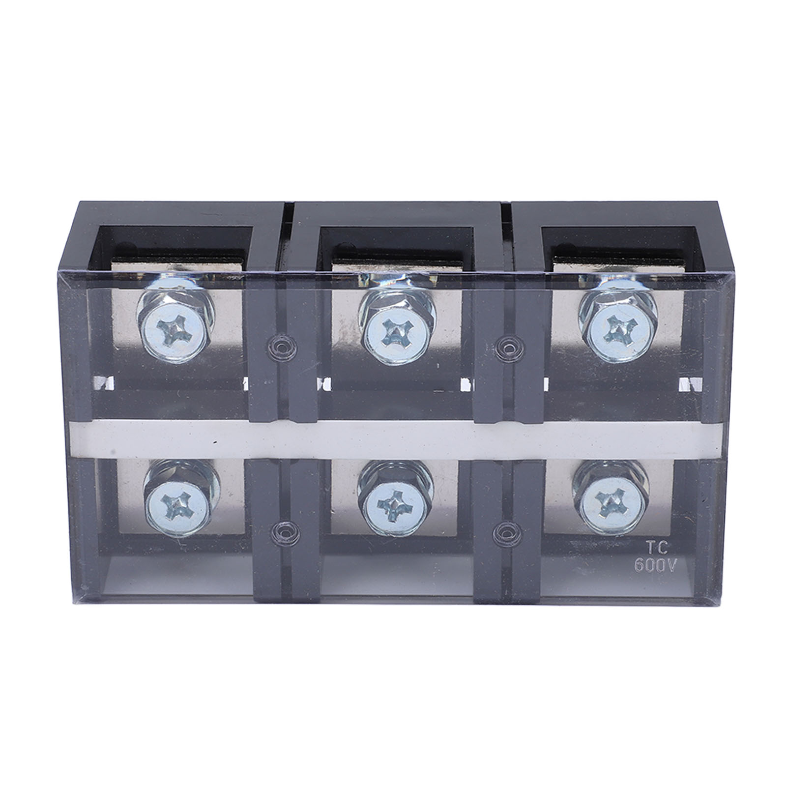 Klemmenblock Mit 3 Positionen, Zwei Reihen, Vorisolierten Klemmen, Schutzabdeckung Für Stromkreisanschlüsse, 400 A, 600 V