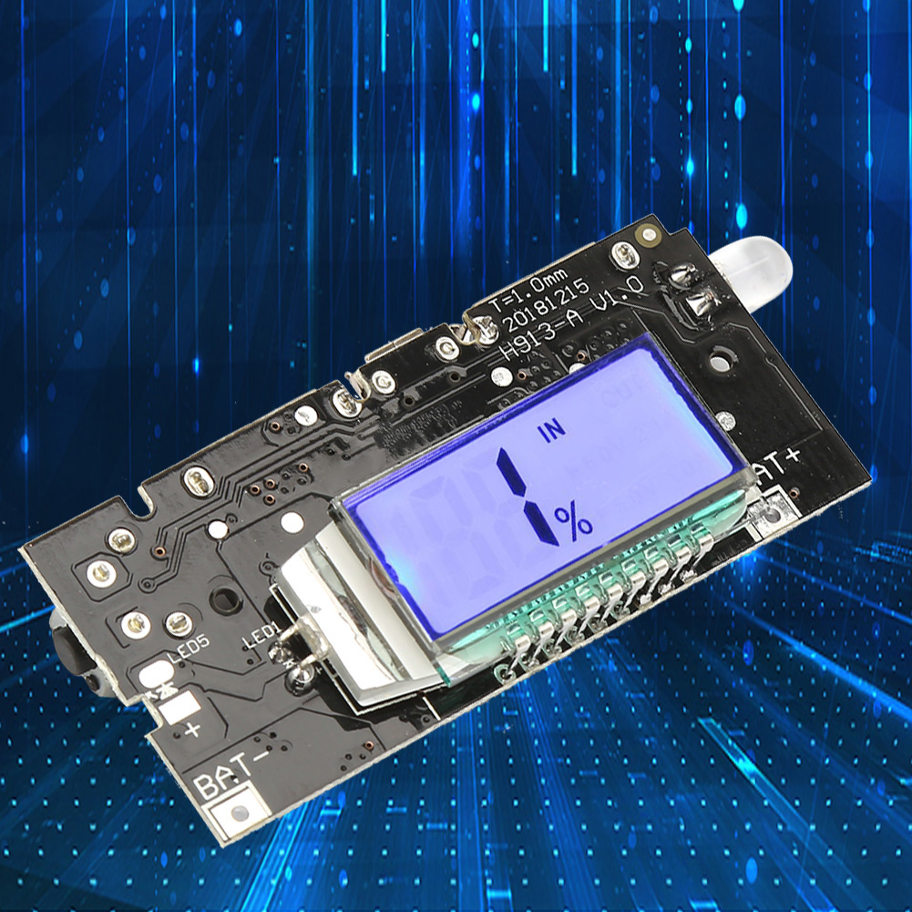 Duales Usb-netzteil (5 V, 1 A, 2,1 A) Mit 18650-lithium-akkuladegerät Und Diy-modul Mit Lcd-display