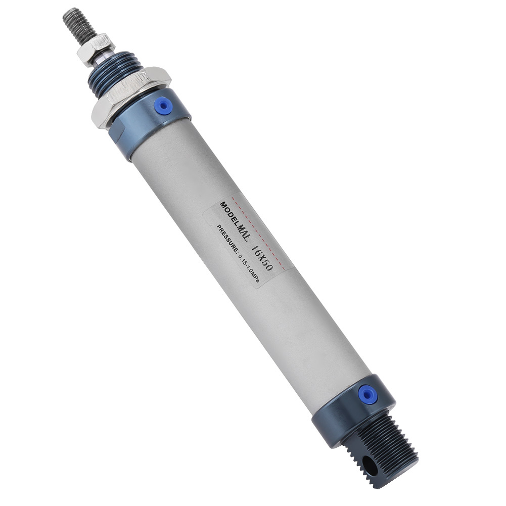 1 Stück 16-mm-mini-luftzylinder Aus Aluminiumlegierung, Doppeltwirkend, Hub 50 Mm, M6-gewinde