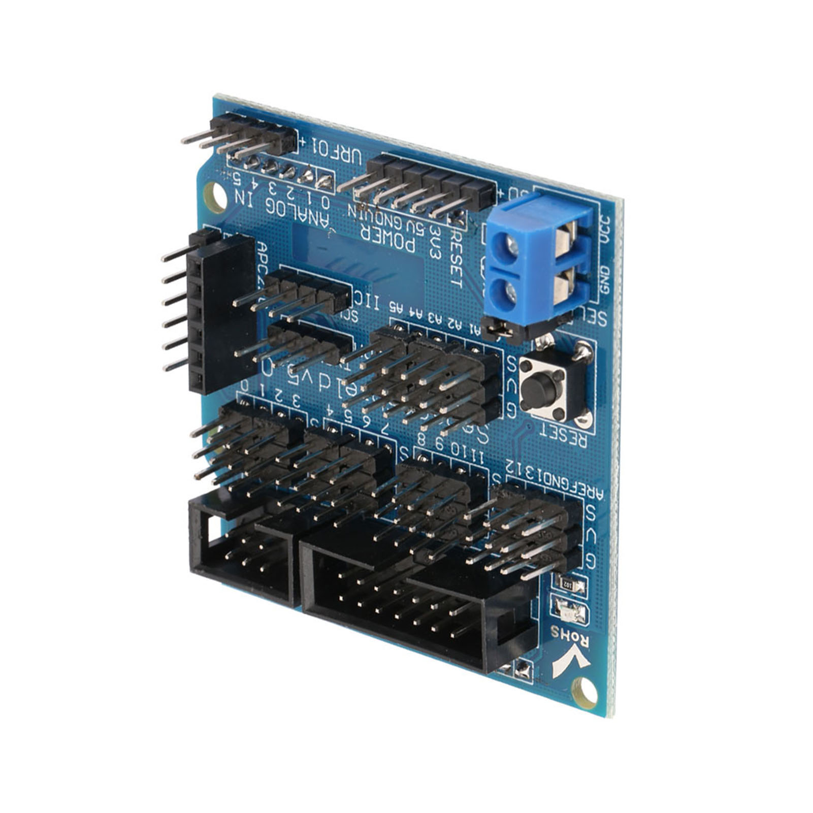 Das Erweiterungsplatinenmodul Sensor Shield V5.0 Unterstützt Eine Ultraschallsensorschnittstelle Und Einen 12864 S/p-anschluss.