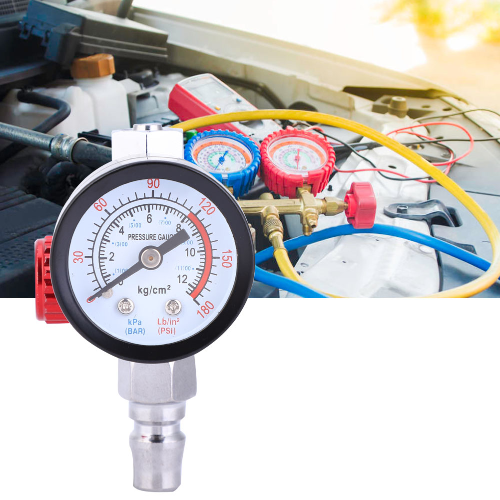 1/4 Zoll Pneumatischer Luftspritzpistolen-druckregler Mit Manometer