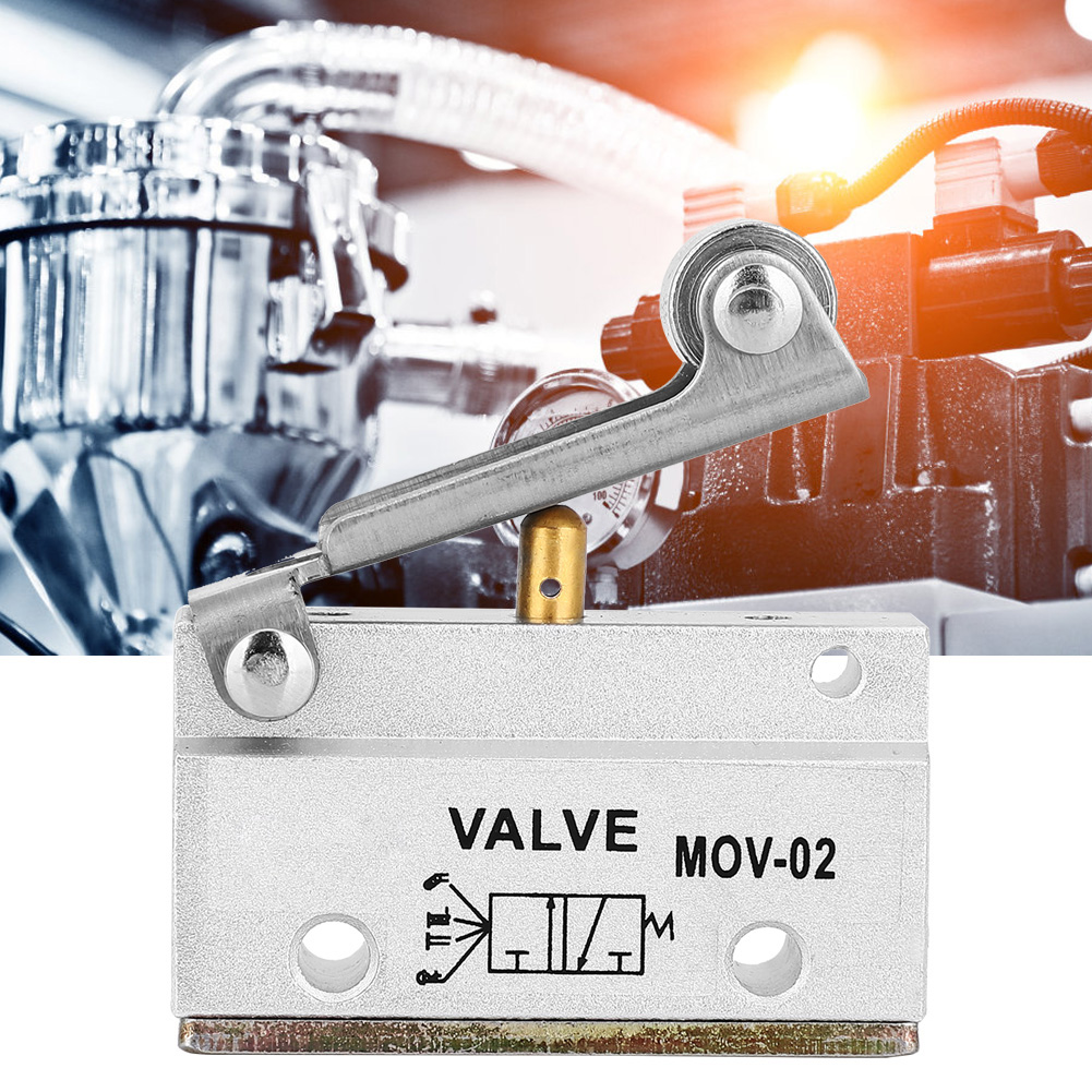 Mov-02 G1/8 Pneumatisches Mechanisches Ventil Mit Gewinderollenhebel 0-0,8 Mpa