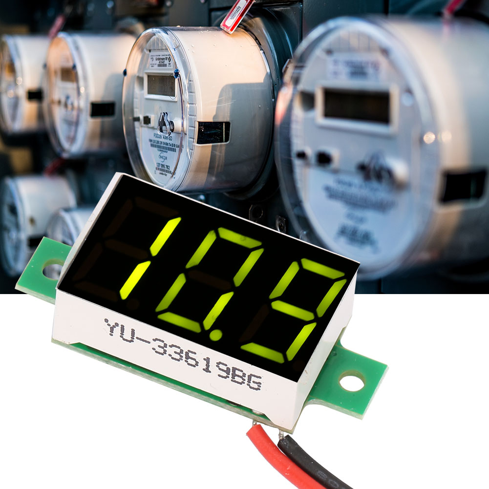 Mini-voltmeter Mit Grüner Led-digitalanzeige, Dc 2,4 V - 30 V, 0,36 Zoll, Zweidraht-spannungsprüfer