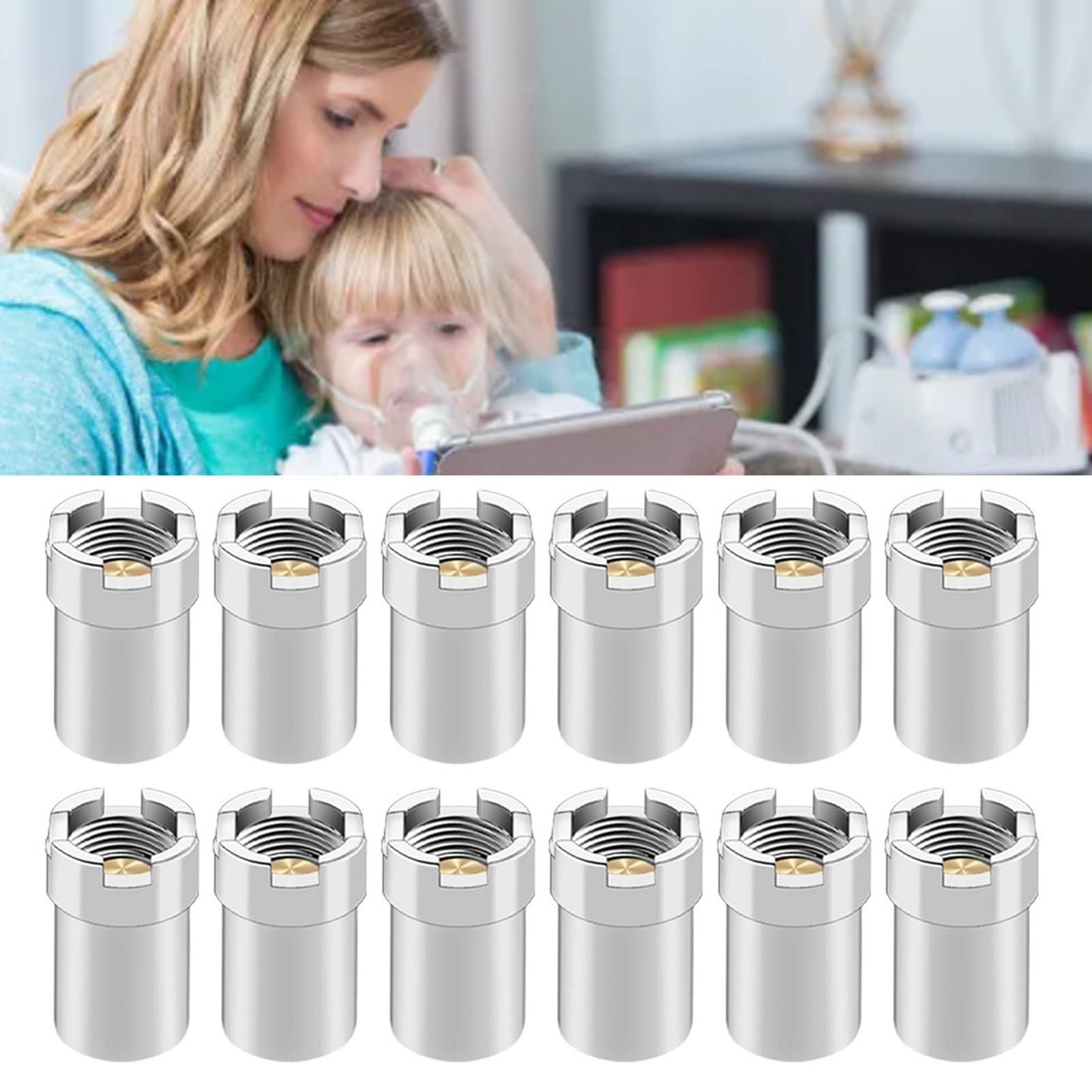 12 Magnetische Gewindeadapter, Messingkern, Gehäuse Aus Legiertem Stahl, Hohe Leitfähigkeit, Verdampfungsadapter