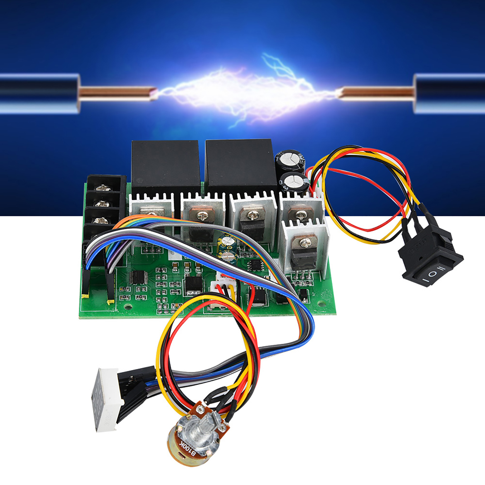 Pwm-drehzahlregler Für Gleichstrommotoren, Vorwärts-/rückwärtsschalter, 0–100 %, 80 A, 12 V/24 V/36 V/48 V