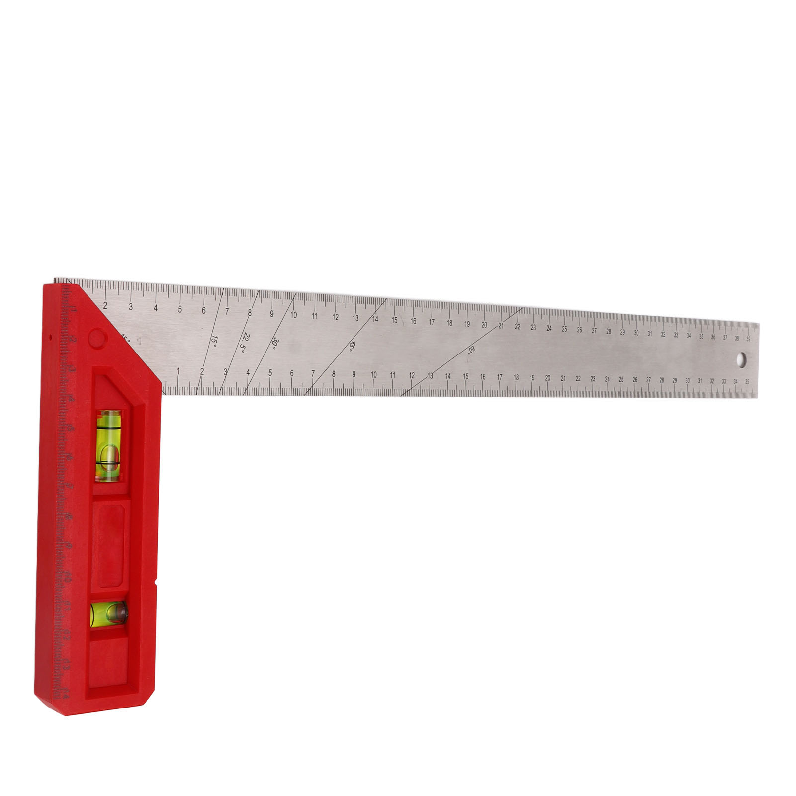 Zimmermannswinkel, Professionelles Messlineal 90°/45° Mit Wasserwaage, 40 Cm