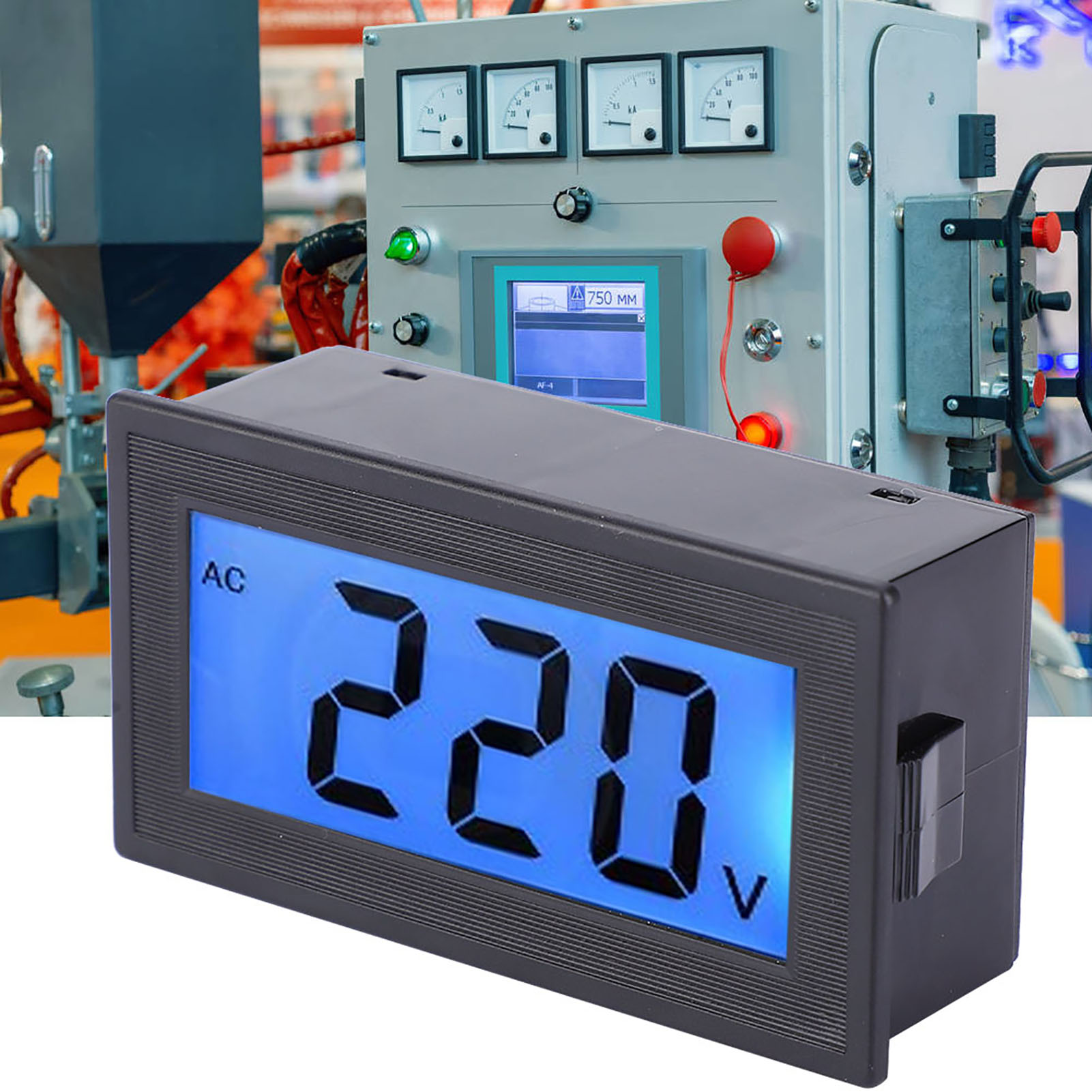 Yb5135db Ac80500v Zweidraht-digitalvoltmeter Mit Lcd-anzeige, Spannungsanzeige, Einbaumessgerät, Spannungsmonitor, Tester