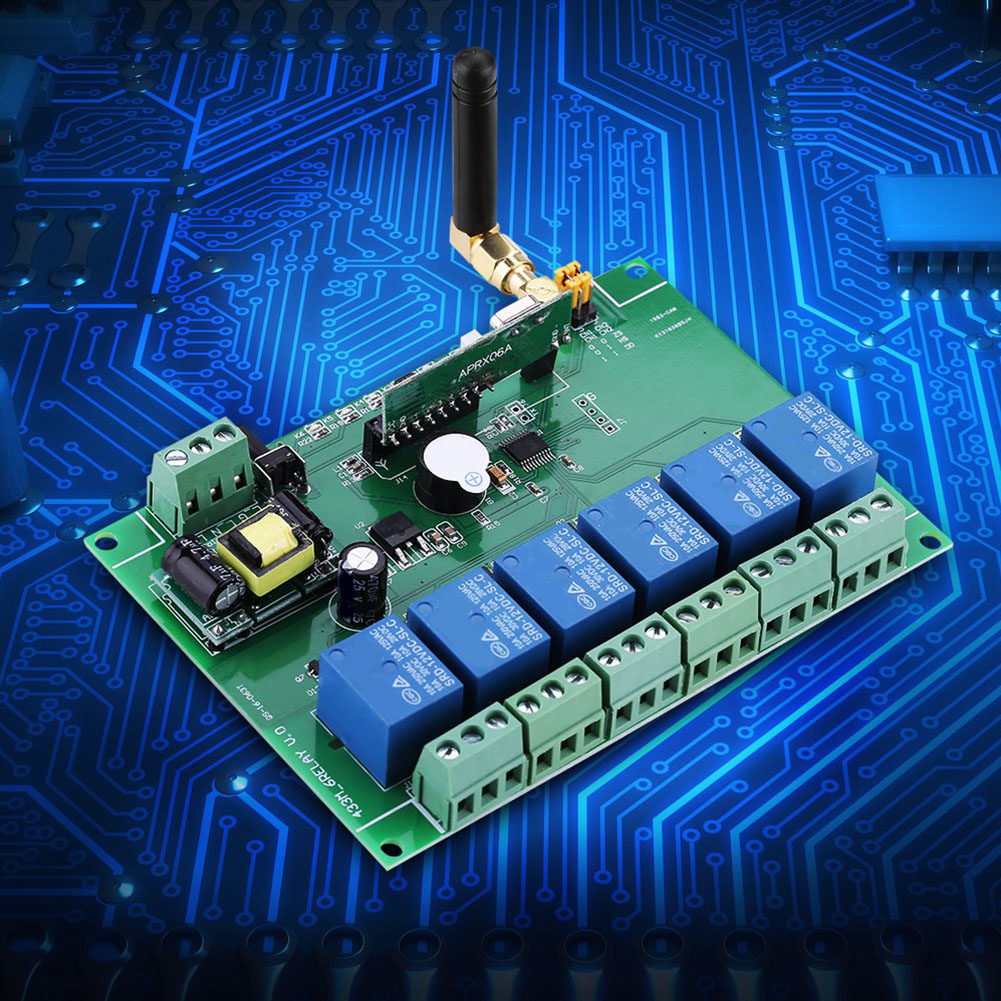 1 Stück 110-240v 6-kanal-rf-relaismodulplatine Mit Fernbedienungsschalter