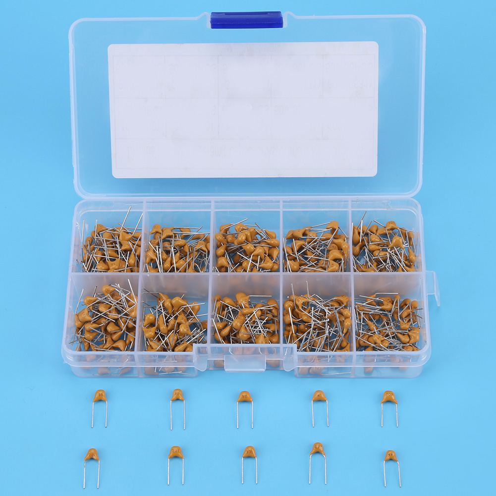 Sortiment Monolithischer Keramikkondensatoren, 500 Stück, 10 Werte, 50 V, 10 Pf–680 Pf