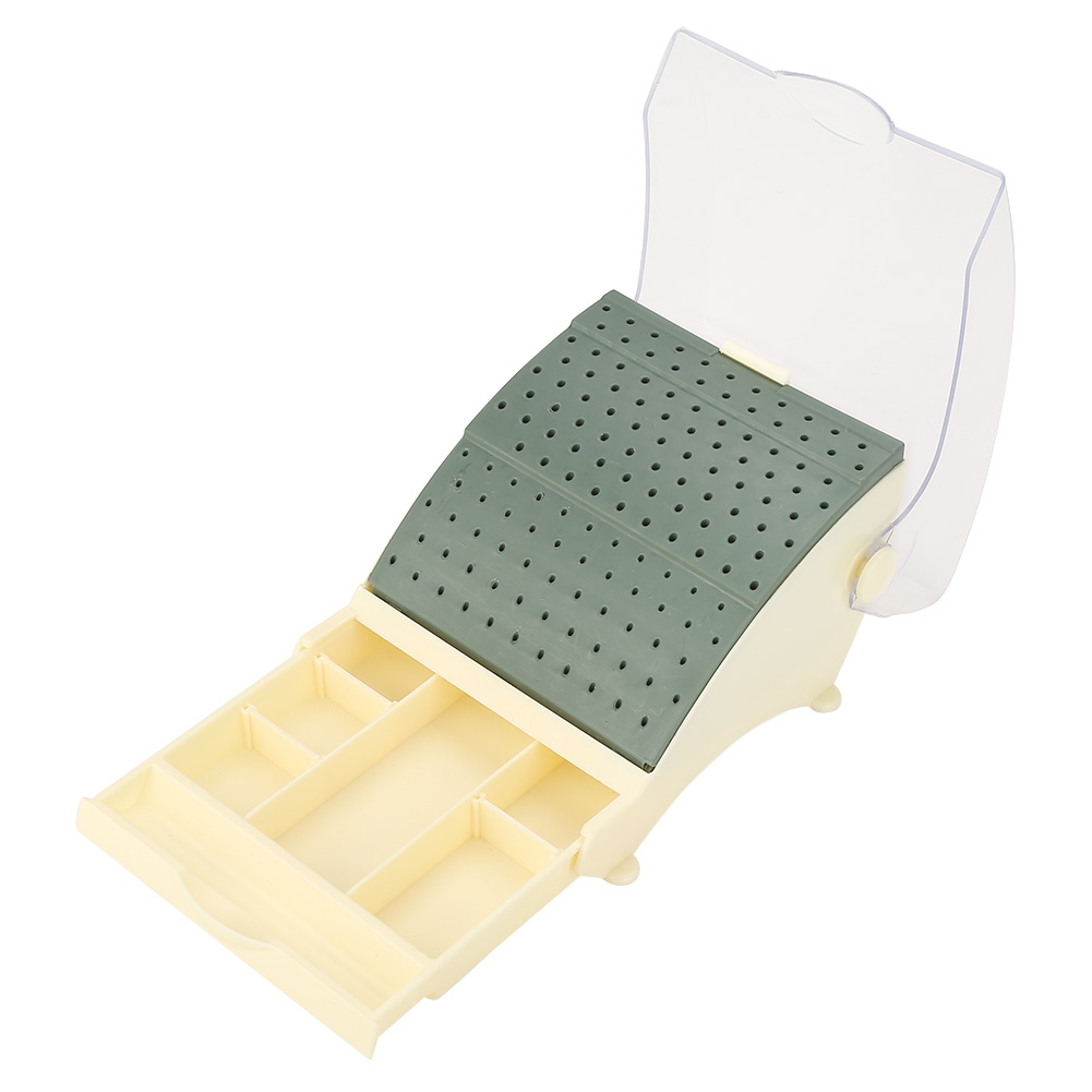 Desinfektionskoffer Mit 142-loch-dentalbohrerhalterblock Und Ausziehbarer Schublade