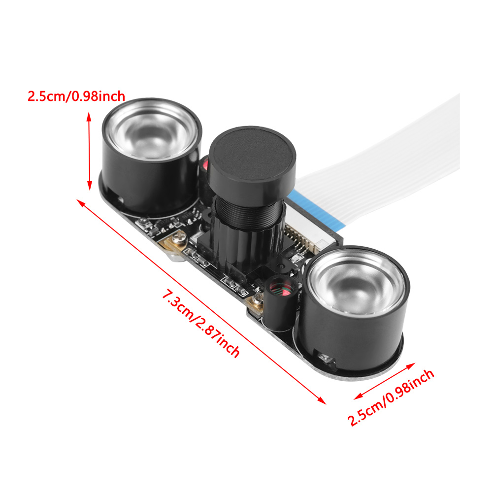 1 Stück 5mp-kameramodulplatine Mit 72°-nachtsicht-led-fülllicht Für Raspberry Pi B 3/2