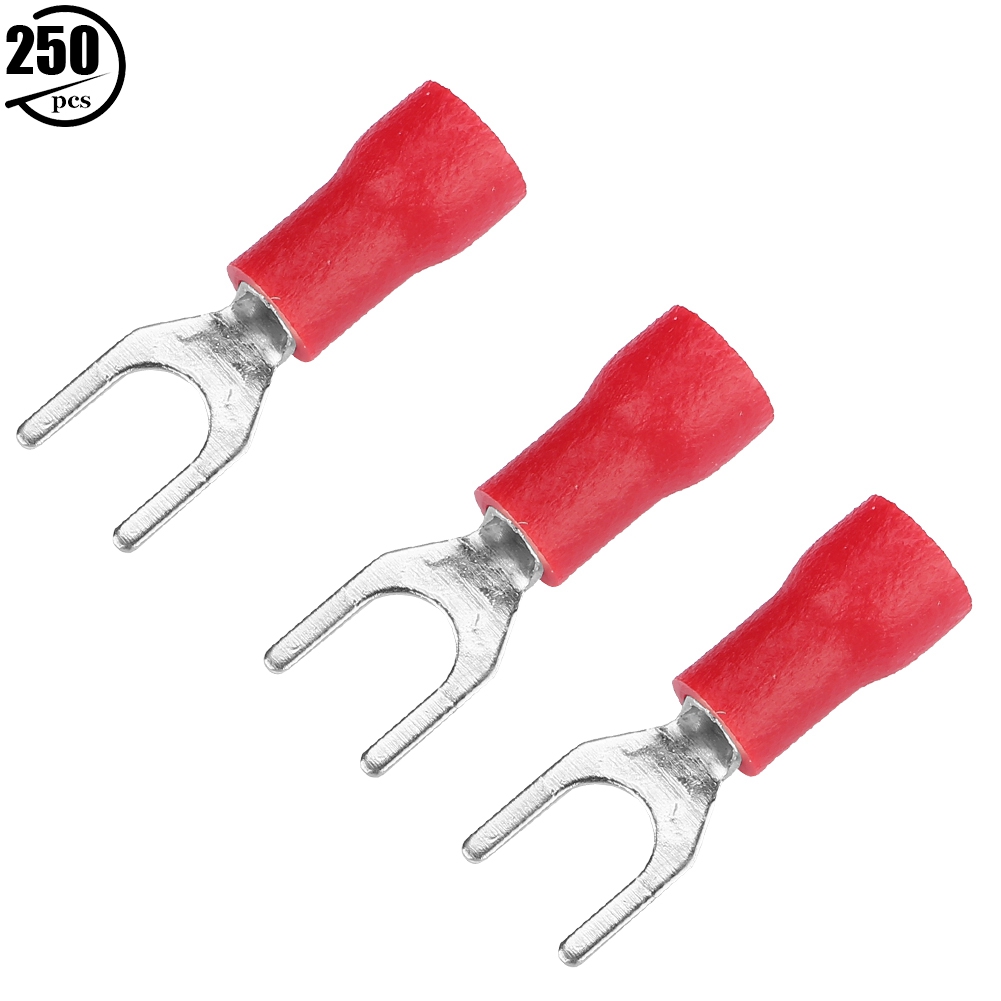 250-teiliges Set Isolierter Elektrischer Kabel-crimpzangen Mit Crimpgabeln (rot)