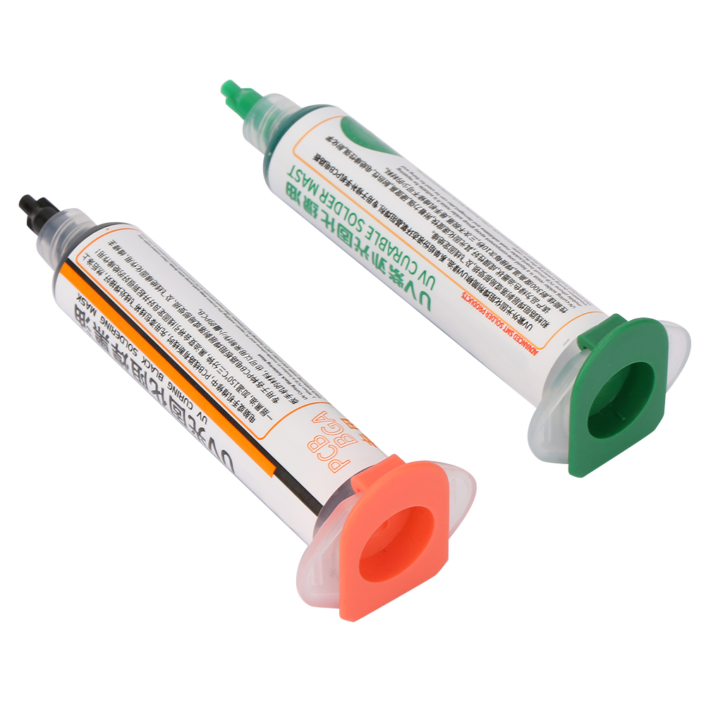 2 Stück Uv-härtende Lötstoppmaske Für Bga-leiterplatten, Lötstopplack, Schwarz/grün