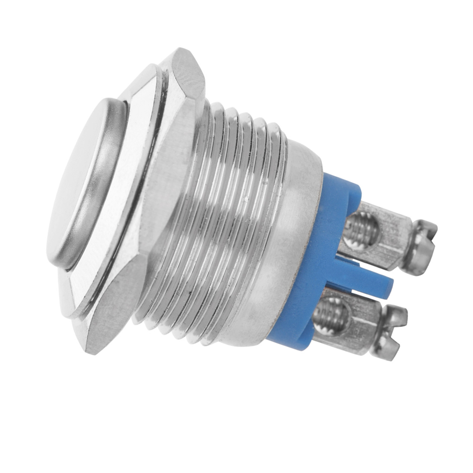 5 Stück/set 16 Mm 250 V Wasserdichte 2-polige Mini-drucktaster Aus Metall (konvexer Kopf)
