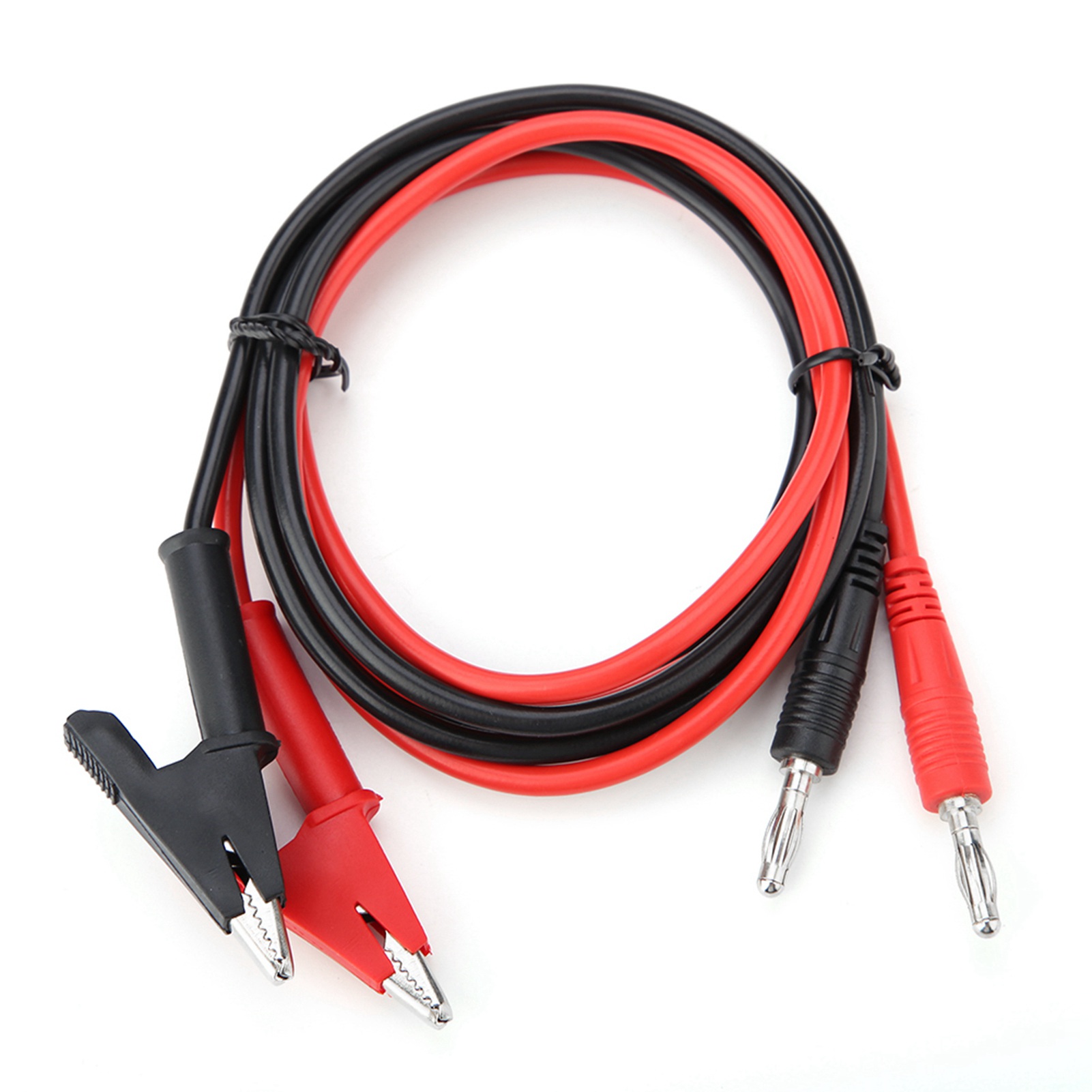 P1040 2 Stück Silikon-krokodilklemmen-prüfleitung Mit Bananenstecker